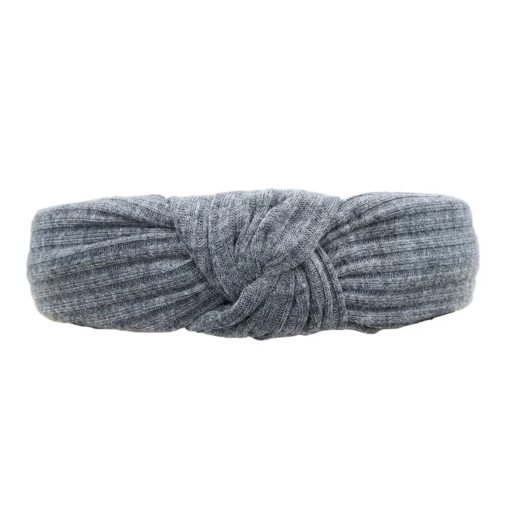Grey Jersey Knot Comfort Headband